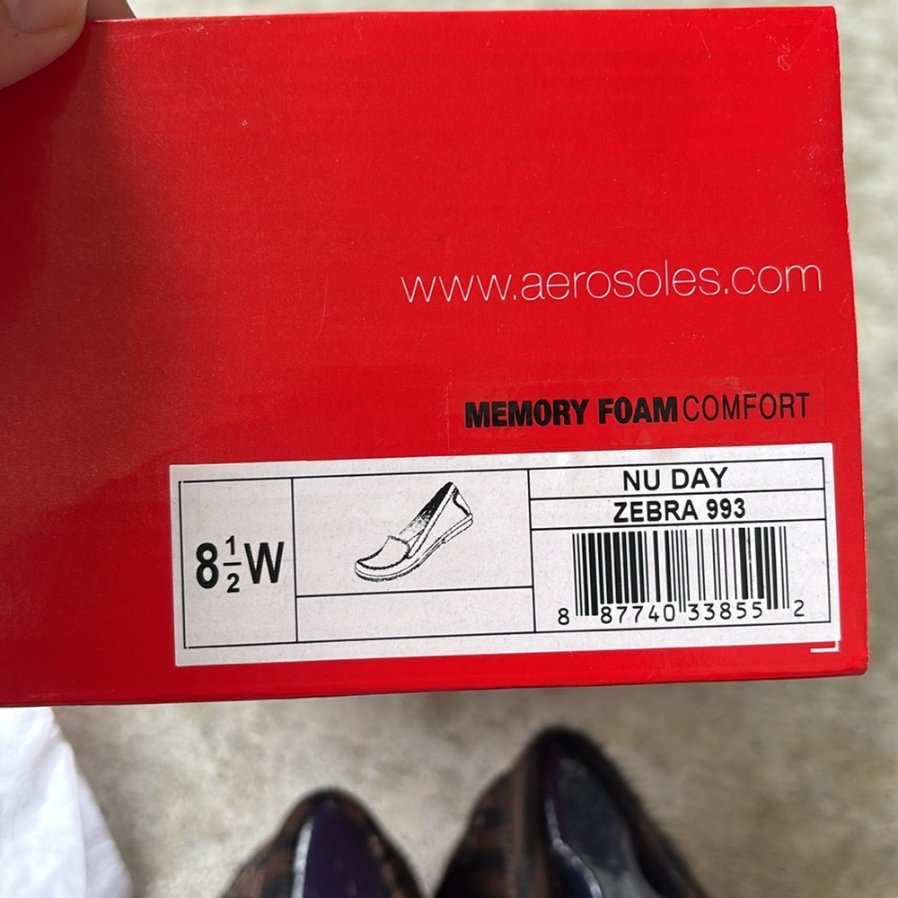 AEROSOLES Brown Zebra-Print Loafers - Picture 3 of 13